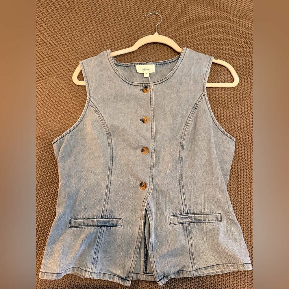 Bohme Denim Button-Up Vest